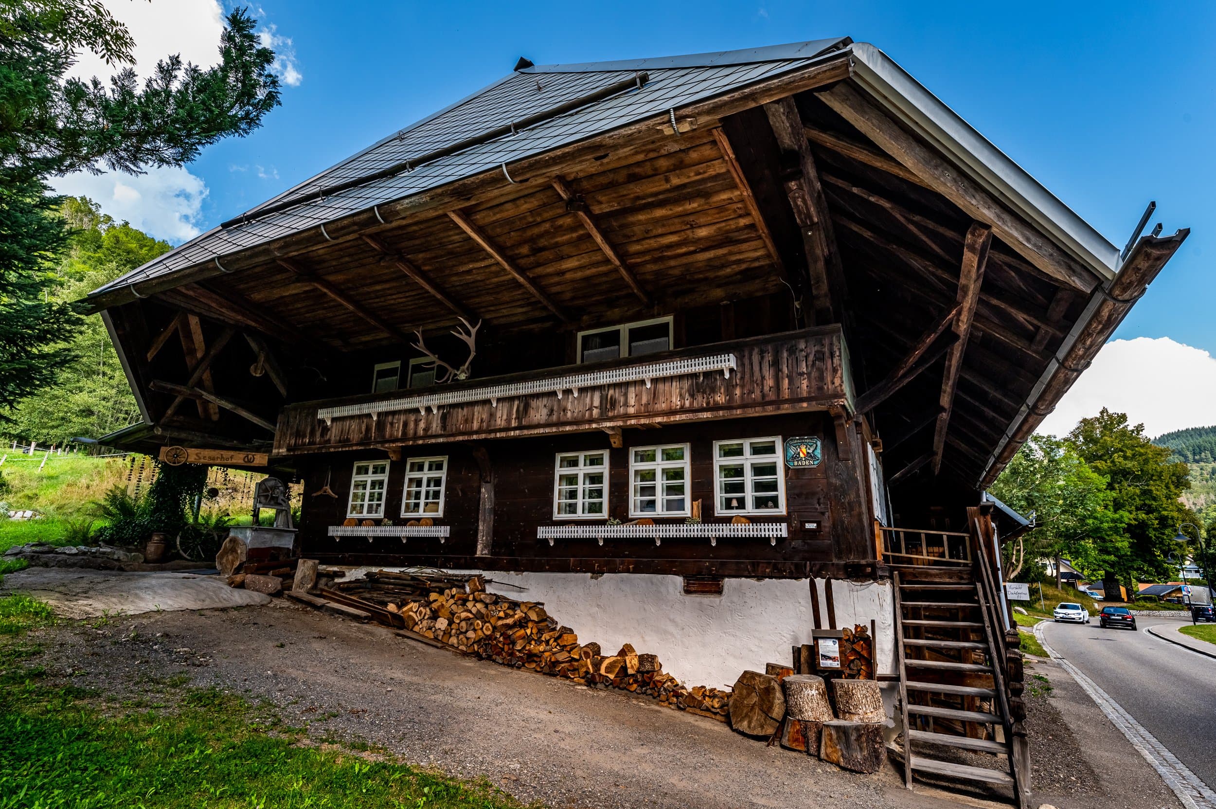 Exterior view of the historic building of the Segerhof farmhouse museum in Wembach