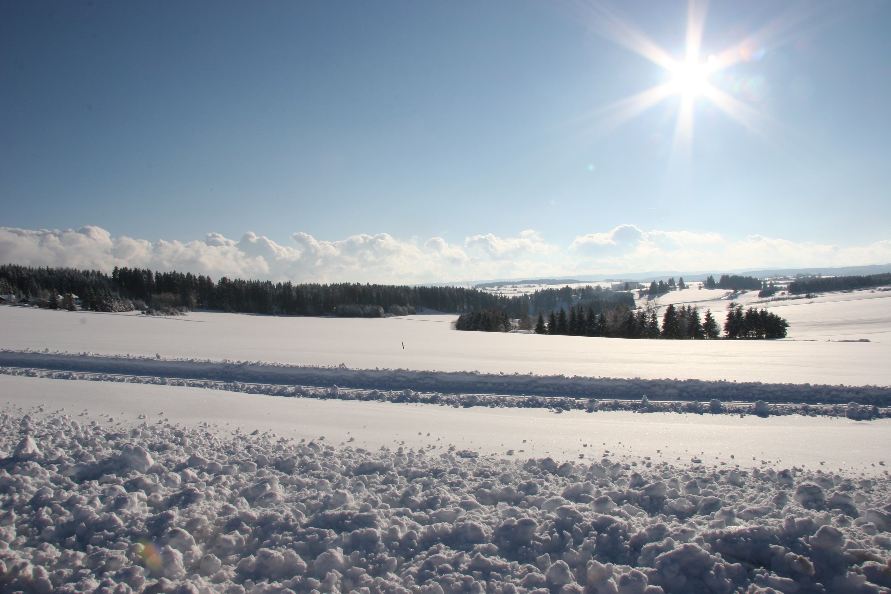 Verschneite Landschaft rund um Löffingen
