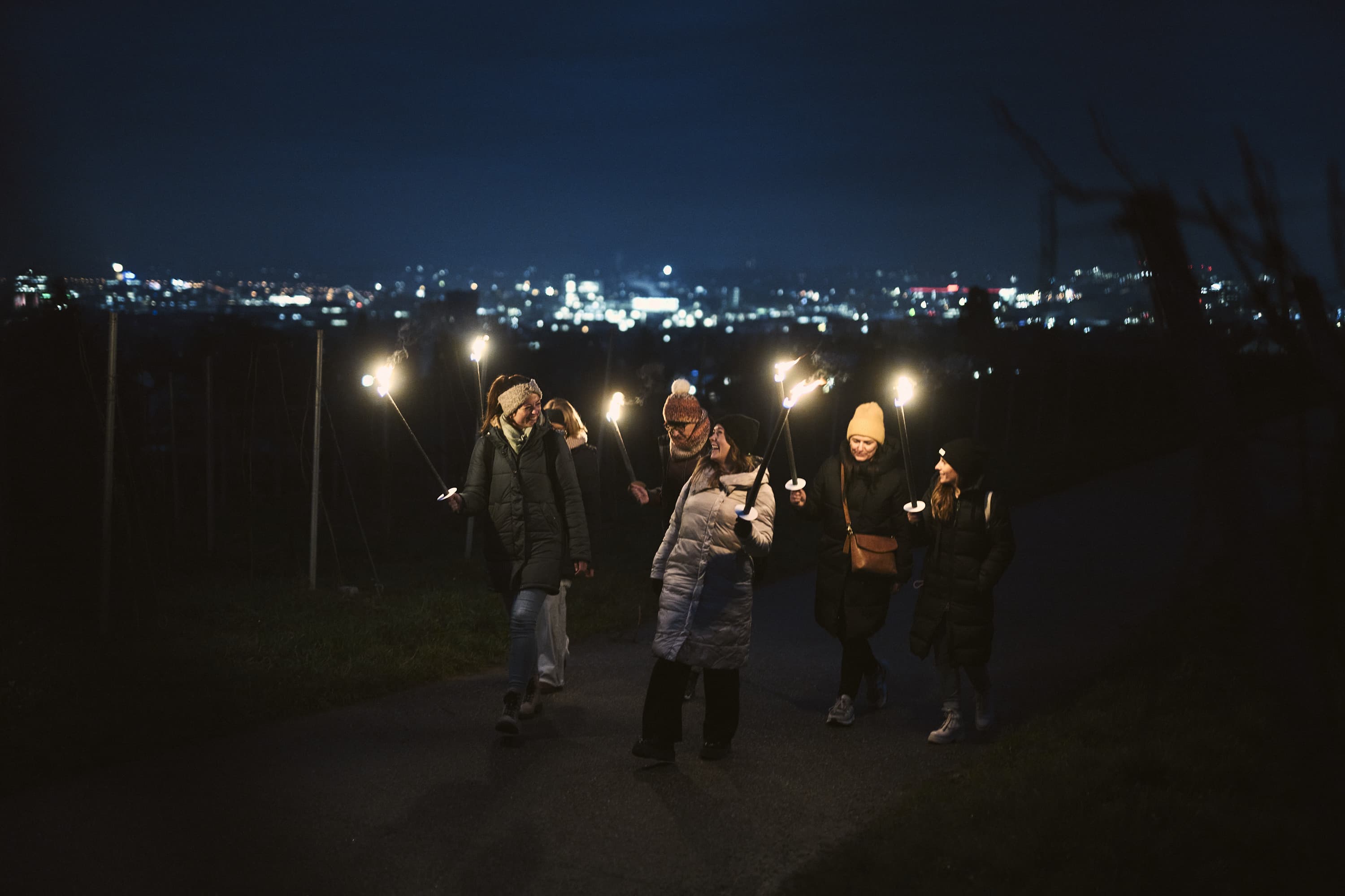 Glühwein-Fackelwanderung - winterliche Weinerlebnistouren HeilbronnerLand