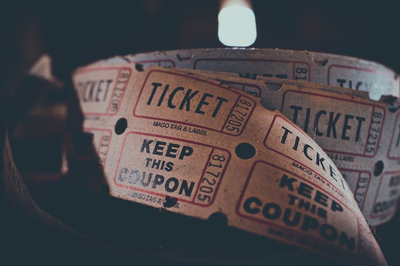 Rolle mit vielen Kinotickets