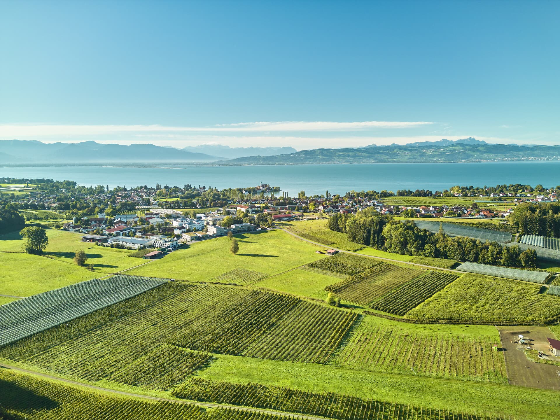 Luftaufnahme der Gemeinde Wasserburg