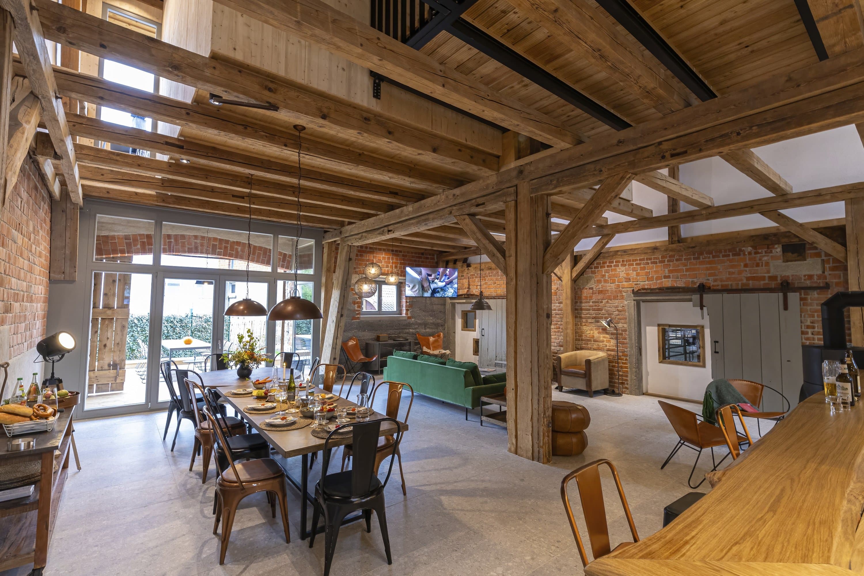 Ferienhaus Guck in den Stall bei Rot am See: Wohnbereich