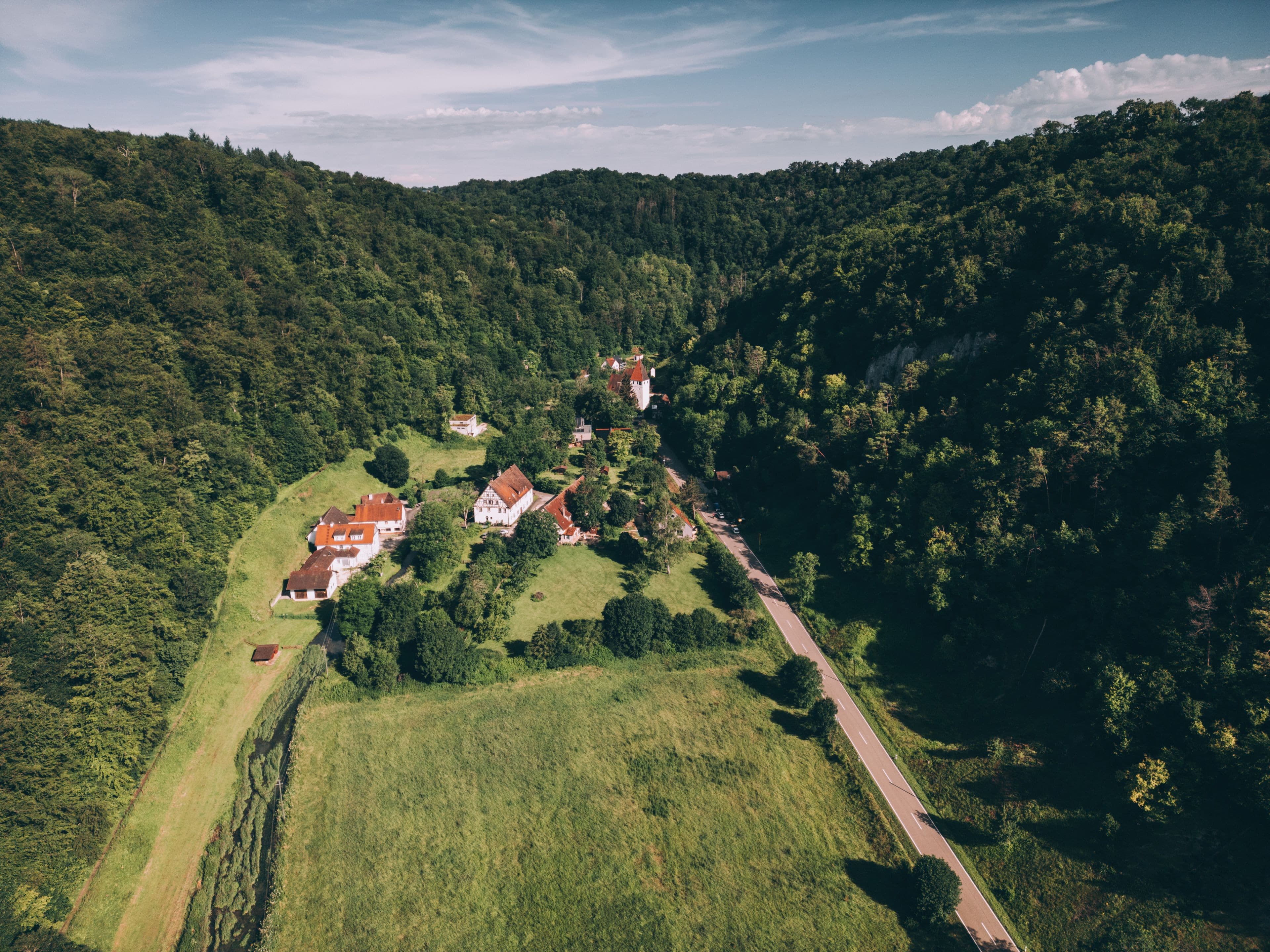 Blick auf die Ansiedlung Lautern und das Kleine Lautertal