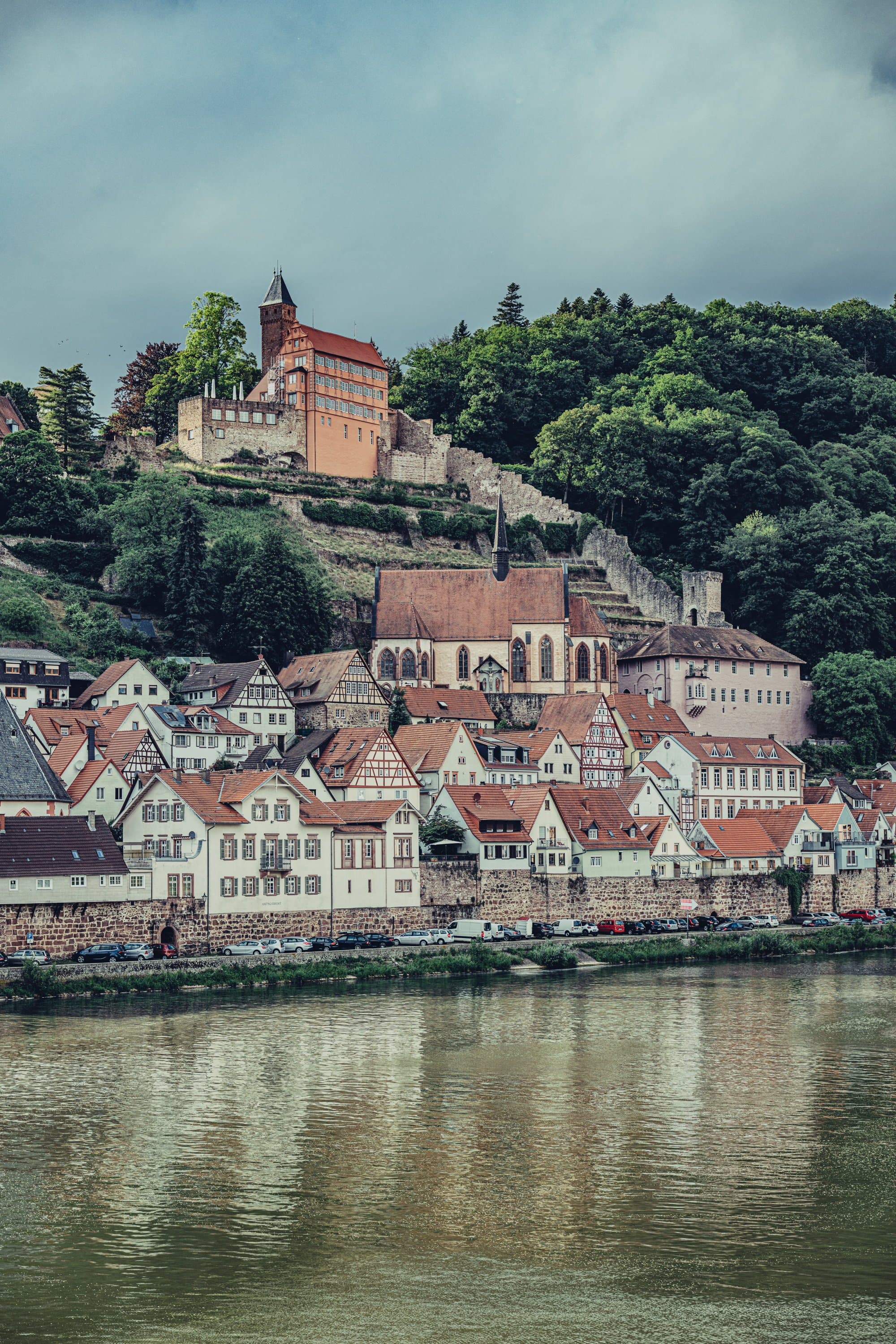 View of Hirschhorn with castle