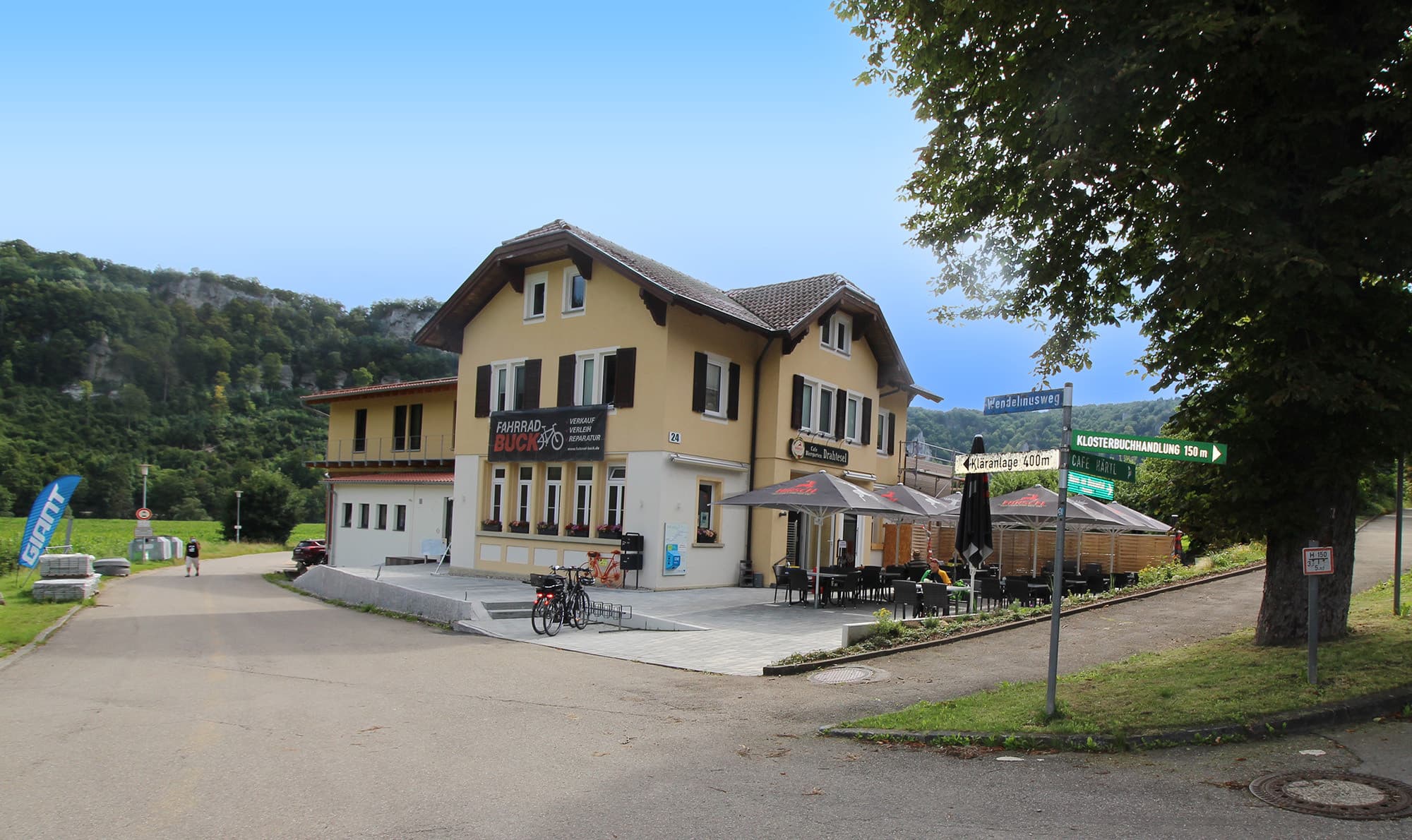 Außenansicht Café Drahtesel